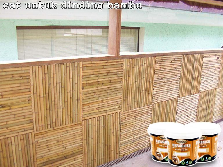 cat-kayu-untuk-dinding-bambu